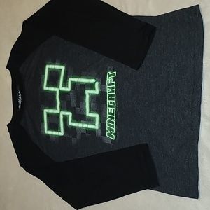Minecraft boys long sleeve tee large